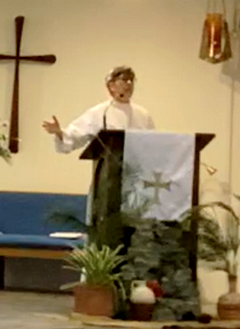 Sheri in the Pulpit